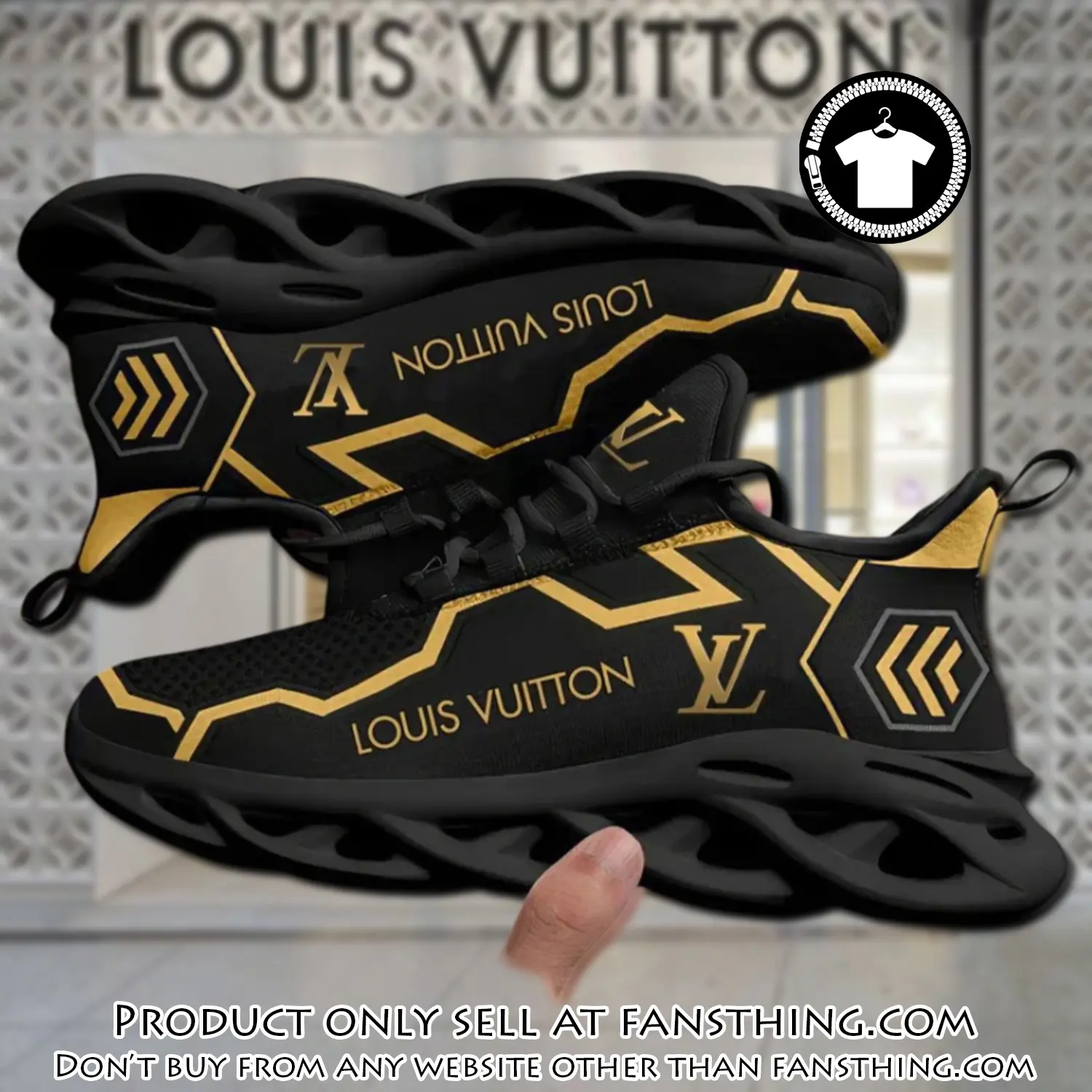 Louis vuitton yellow logo black max soul shoes luxury brand gifts for men women fst5550743